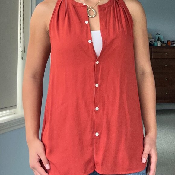 Banana Republic Burnt Orange Racerback Tank - Picture 1 of 4